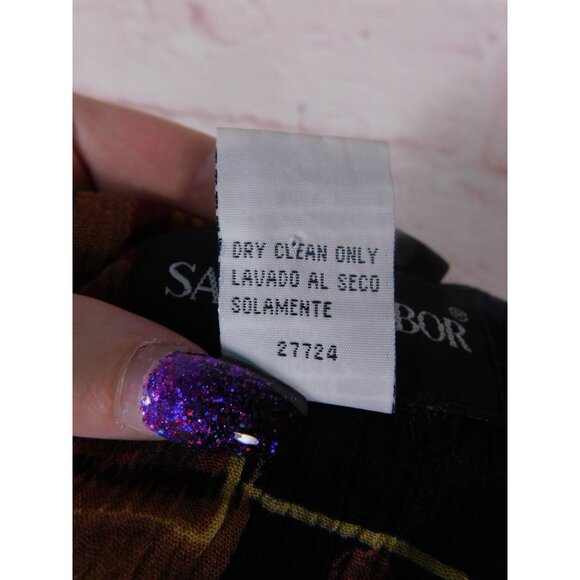 Sag Harbor Vtg Sleeveless Tribal Print Maxi Dress Brown Boho Large - Picture 11 of 11